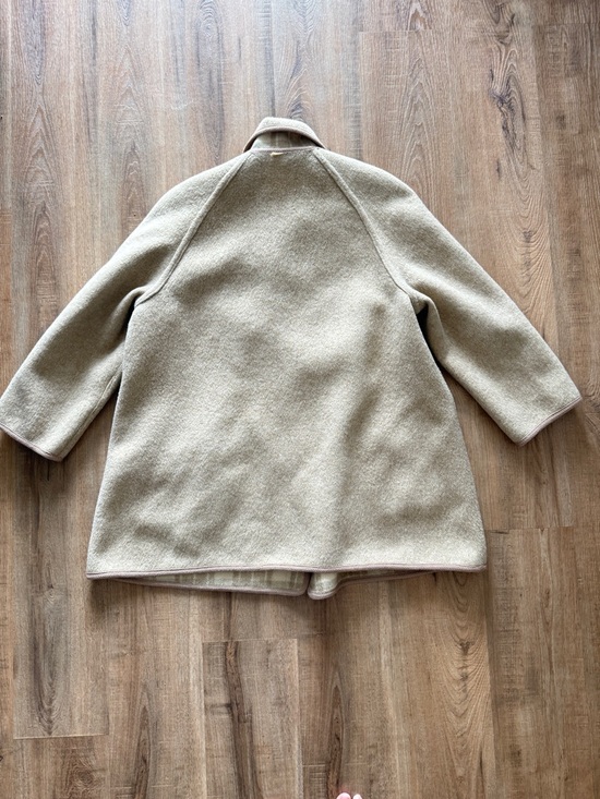 Vintage Plaid Wool Reversible Jacket Light Brown Cabincore Oversized M - Picture 7 of 12